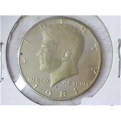 1981-S KENNEDY HALF DOLLAR (PROOF) TONED