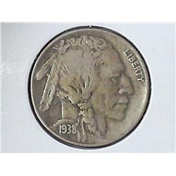 1938-D BUFFALO NICKEL (VF+)