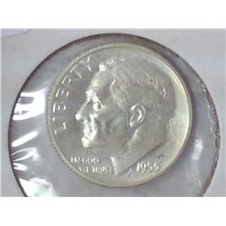 1955 SILVER ROOSEVELT DIME (PROOF)