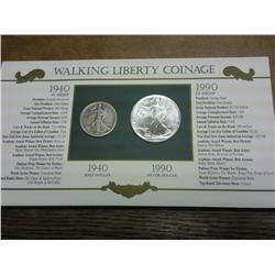 1990 AMERICAN SILVER EAGLE UNC & 1940 WLH