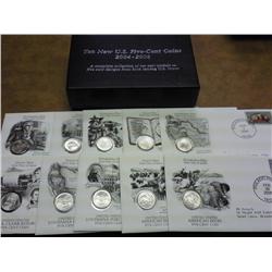 10-2004-06 NICKEL FDC'S SET (AS SHOWN)