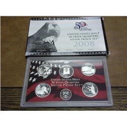 2008 US 50 STATE QUARTERS SILVER PROOF SET