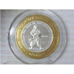 ALADDIN $10 GAMING TOKEN SILVER (UNC)