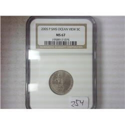 2005-P SMS OCEAN VIEW NICKEL NGC MS67