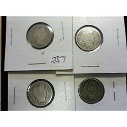 1913, 14, 15 AND 16 BARBER DIMES