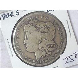 1904-S MORGAN SILVER DOLLAR (BETTER DATE)