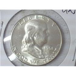 1951 FRANKLIN HALF DOLLAR (UNC)