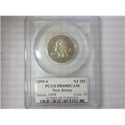 1999-S NEW JERSEY QUARTER PCGS PR69DCAM