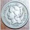 Image 1 : 1869 Rare Silver 3 Cent Coin