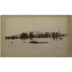 Flagstaff,AZ - Coconino County - Lone Train Boxcar in Snowy Field Photograph :  