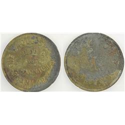 Miami,AZ - Gila County - 1911-1914 - Eagle Saloon Token : 1  dr - Genuine - 5225926-012