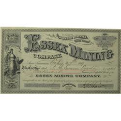 Pinal County,AZ - Feb 27, 1879 - Essex Mining Co. Stock Certificate :  