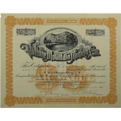 Vulture,AZ - Maricopa County - December 23, 1895 - Vulture Mountain Mining Co. Stock  *Territorial* 
