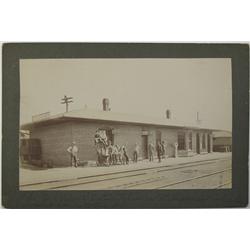 Williams,AZ - Coconino County - c1910 - Men Stand in Front of Williams Train Station Photograph :  