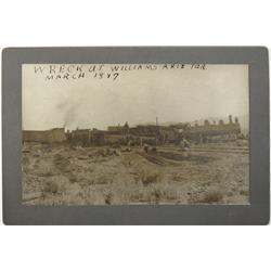 Williams,AZ - Coconino County - 1897 - Train "Wreck at William" Photograph  *Territorial* :  