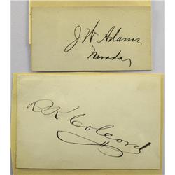 Carson City,NV - Ormsby County - No Date - Mounted Signatures of Nevada Governors Adams and Colcord 