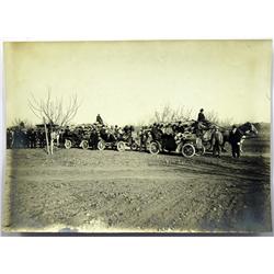 CA - c1910 - Wagons with Orchard Harvest and Autos Photograph :  