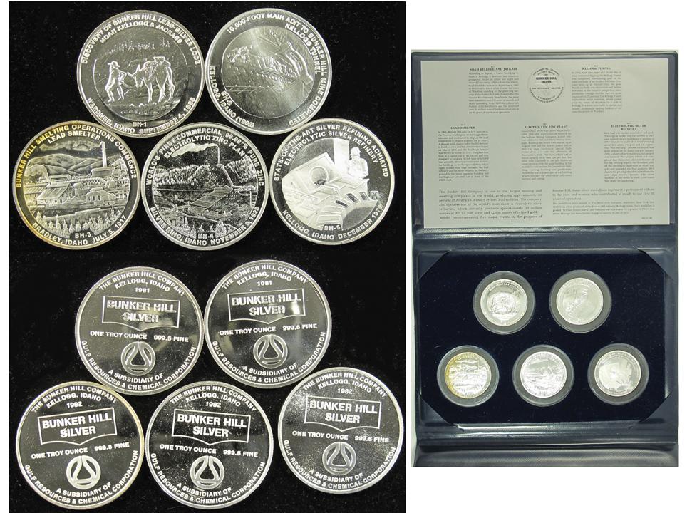 Kellogg,ID Shoshone County 1981 Bunker Hill Silver Medallion