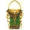 Image 1 : Nicely accomplished beaded on buckskin flap bag
