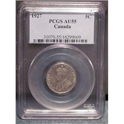 1927 5 cents PCGS AU55