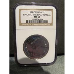 1984 Silver dollar NGC MS68 Highest score at NGC