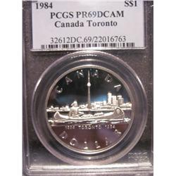 1984 Silver dollar PCGS PR69 DCAM