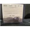 Image 1 : 1929 Silver 5 cents Newfoundland ICCS EF45