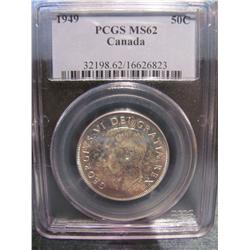 1949 Silver 50 cents PCGS MS62
