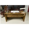 Image 2 : Mid Century Oak Desk, And Leather Chair