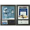 Image 1 : (2) Framed Car Advertisements