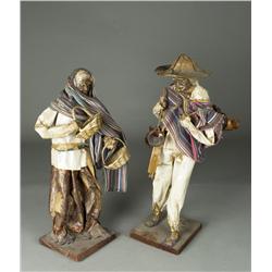 (2) Large Paper Mache Mexican Dolls