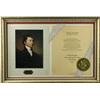 Image 1 : Framed James Monroe Presidential Memorabilia