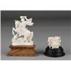 Image 1 : (2) Chinese Carved Ivory Soldier & Monkey Figures