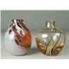 Image 1 : (2) Small Swirled Art Glass Vases