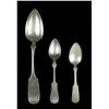 Image 1 : (3) Antique Coin Silver Fiddle Shaped Spoons