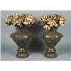 Image 1 : (2) Large Urns with Decorative Flowers