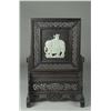 Image 1 : Chinese Rosewood and Jade Table Screen