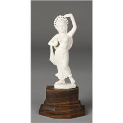 Fine Carved Indian Ivory Goddess