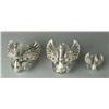 Image 2 : (3) Crystal and Sterling Swan Salt Cellars
