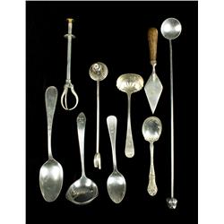 (9) Antique Pieces of Mostly Sterling Utensils