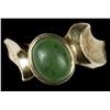 Image 1 : Ladies 14K Yellow Gold and Jade Ring