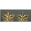 Image 2 : 14K Gold And Lapis Modernistic Earrings