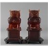 Image 1 : Pair of Chinese Carved Foo Lions