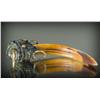 Image 1 : Chinese Gilt Metal Mount Tiger Tooth