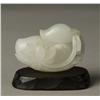 Image 1 : Fine Chinese Qing Carved Jade Duck Figure