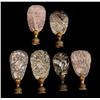 Image 1 : (6) Chinese Qing Carved Jade & Quartz Finials