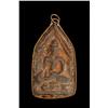Image 1 : Chinese Gilt Metal and Stone Amulet