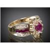 Image 2 : Ladies Ruby, Diamond and 14K Gold Ring