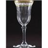 Image 1 : SET OF 6 CRYSTAL FLUTE GLASSES - GOLD & WHITE