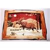 Image 1 : "WALKING MOOSE" - FRAMED -   WOOD CARVING  -  QUALITY